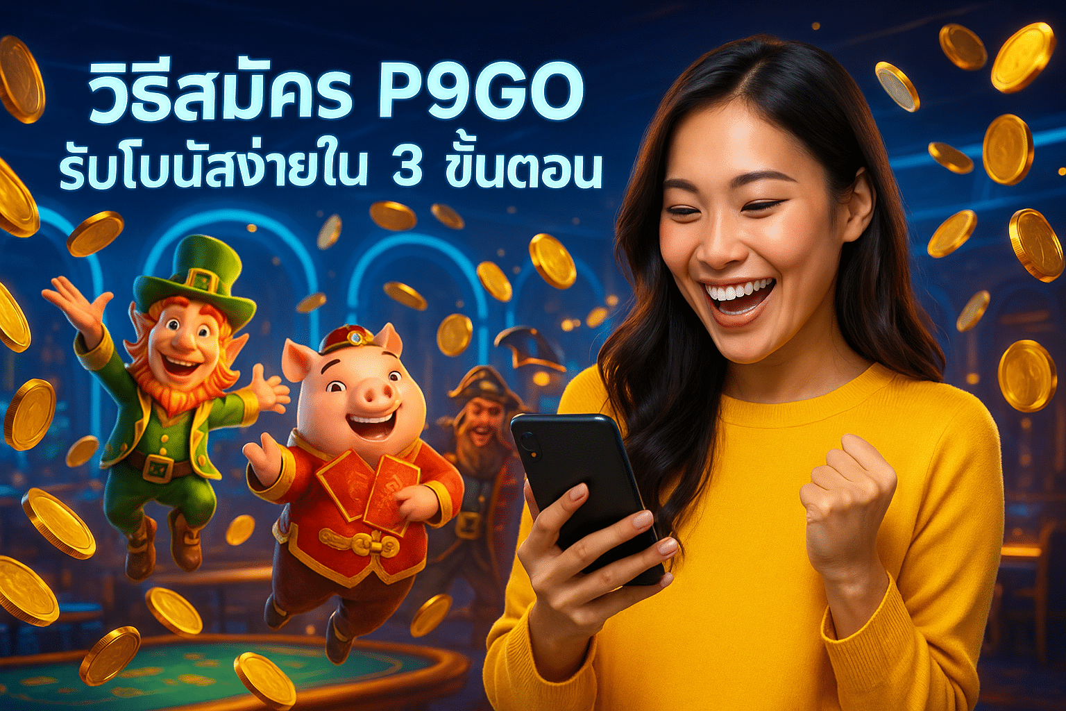 วิธีสมัคร P9GO รับโบนัสง่ายใน 3 ขั้นตอน